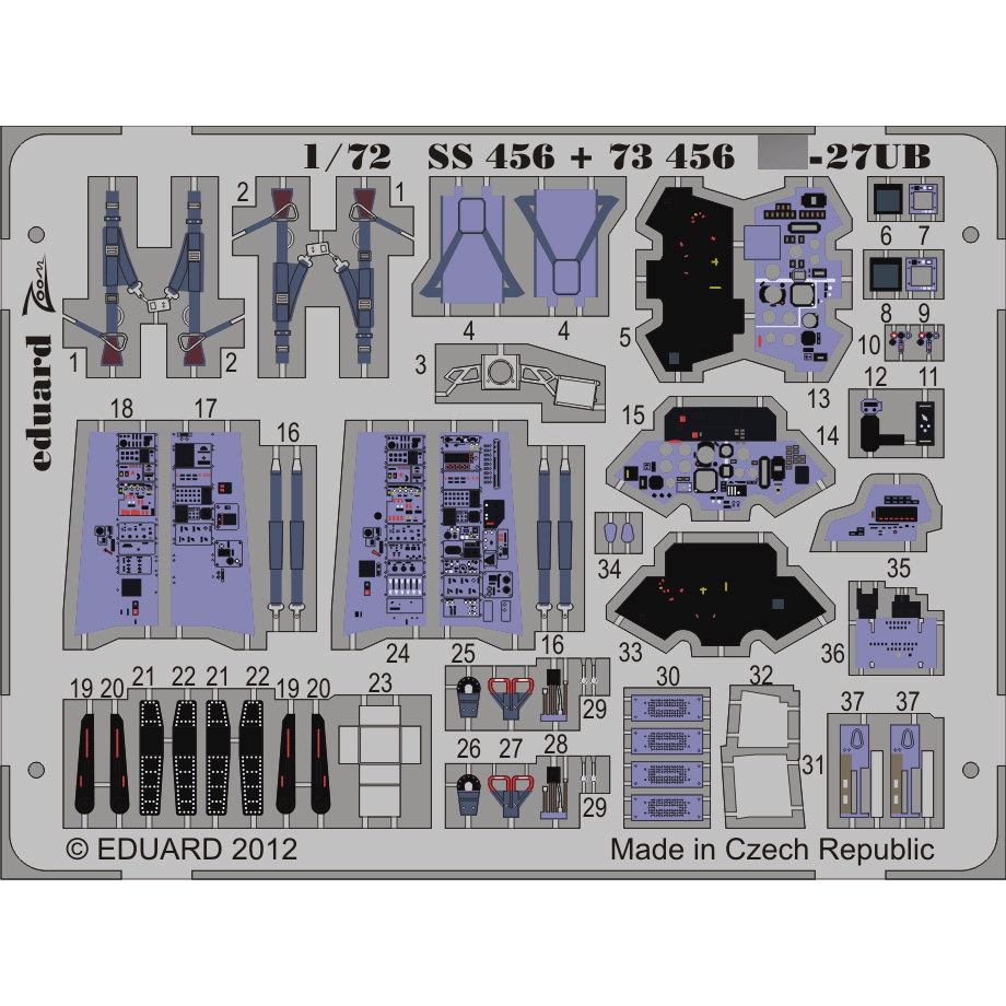 73456 Eduard 1/72 photo etched parts for the С-27UB S. A.