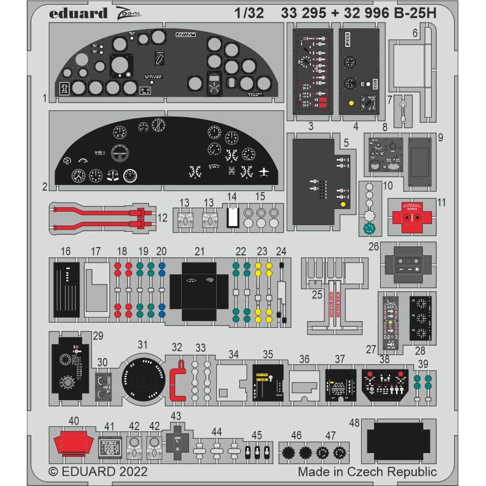 32996 Eduard 1/32 Photo Etching for B-25H Interior