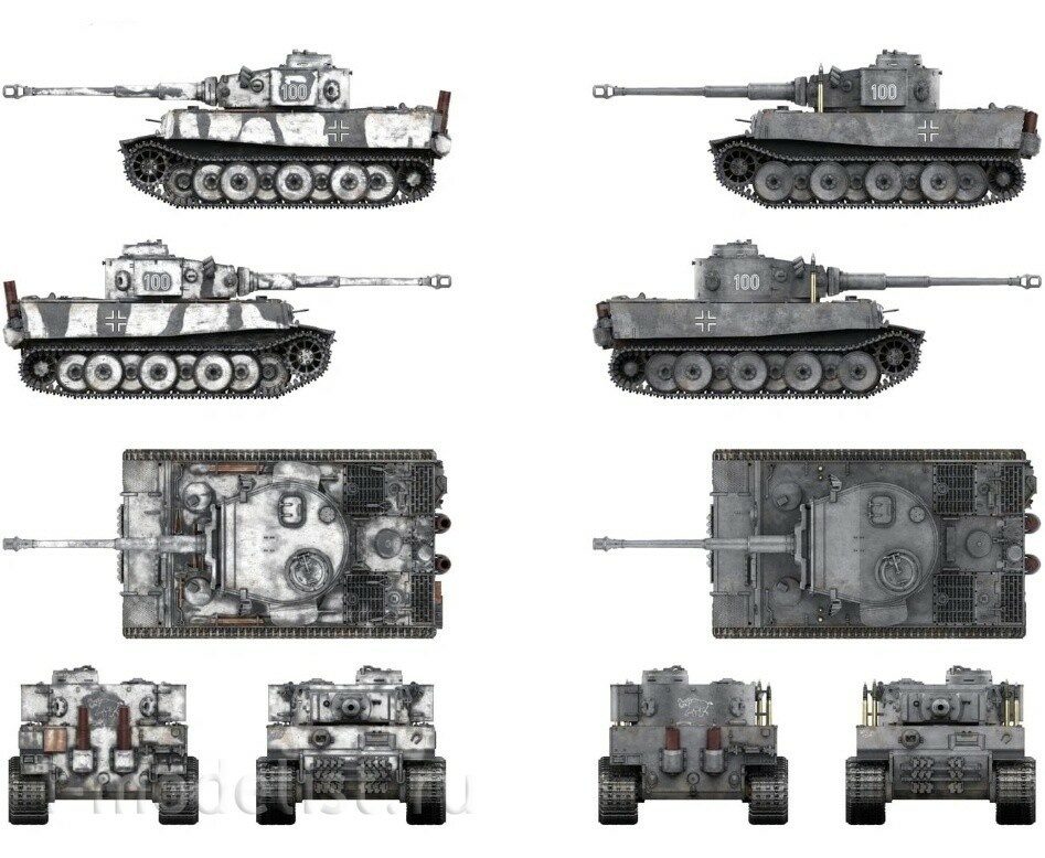 TK7205 Border Model 1/72 Tiger I tank, very early type (502nd Heavy Tank Battalion No. 100)