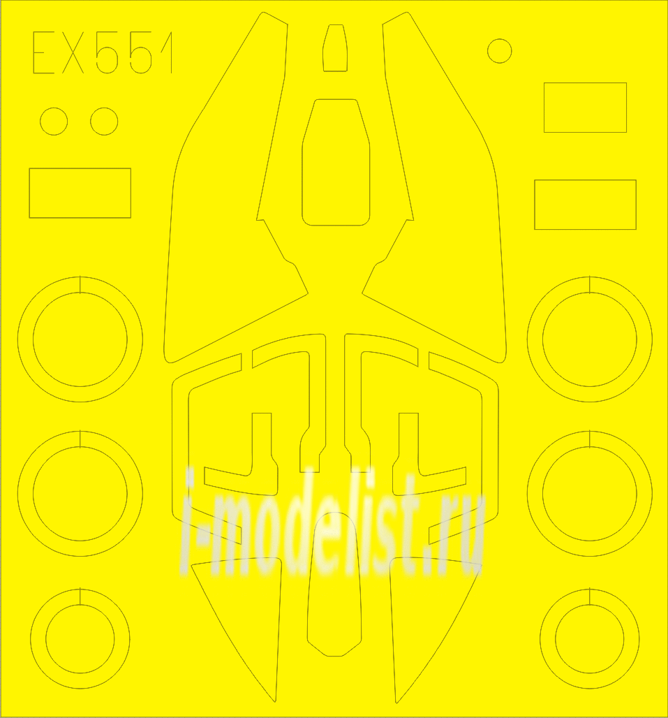 EX551 Edward 1/48 Painting mask for С-17 M3/ M4