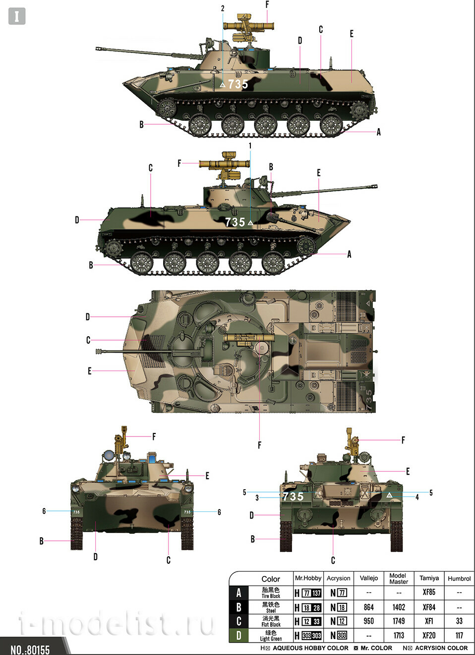 80155 HobbyBoss 1/35 Russian Amphibious Assault Vehicle 2 Series