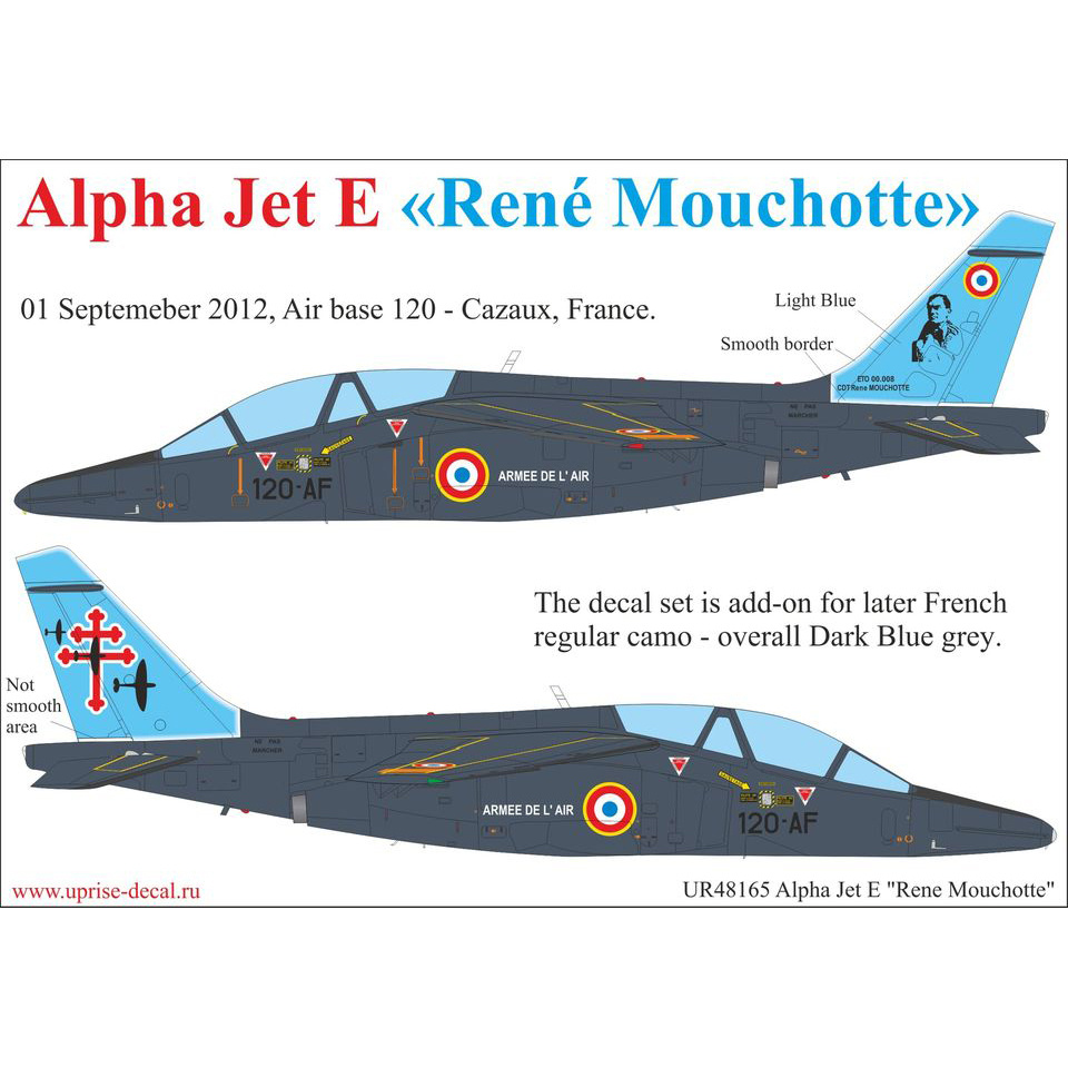UR48165 Sunrise 1/48 Decal for Alpha Jet E 