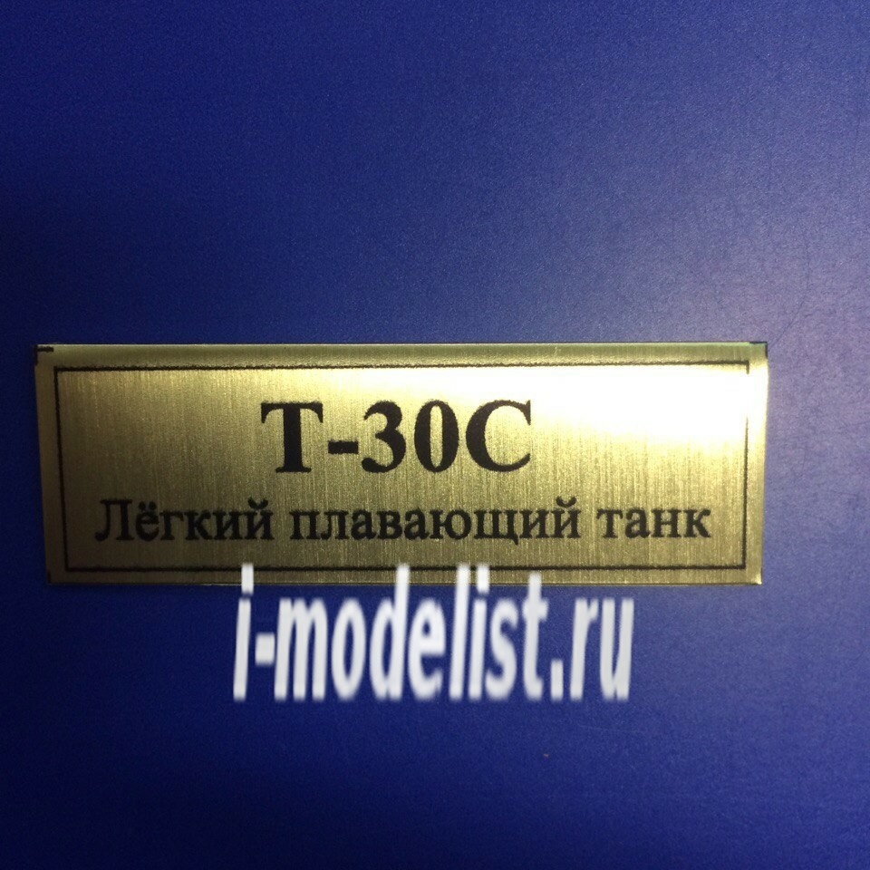 T94 Plate Plate for T-30S Light floating tank 60x20 mm, color gold