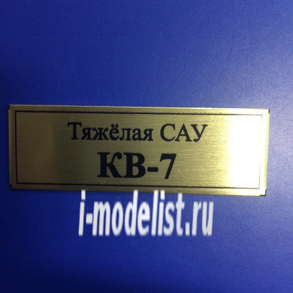 T116 Plate Plate for KV-7 Heavy ACS 60x20 mm, color gold
