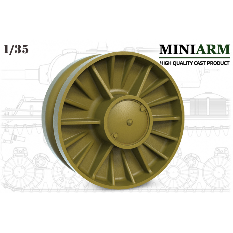 35226 Miniarm 1/35 KV-1/8/9/T Support rollers with a round hub (Obr. 42g)