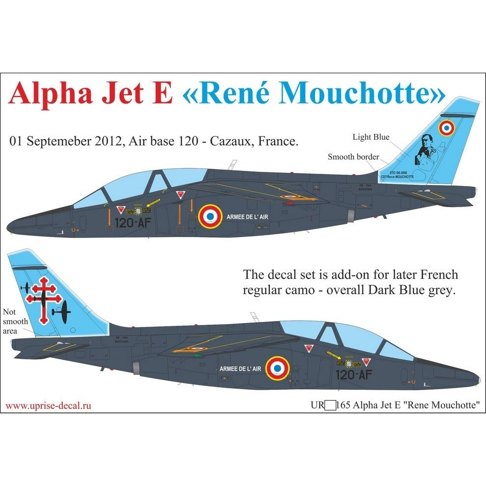 UR72165 Sunrise 1/72 Decals for Alpha Jet E 