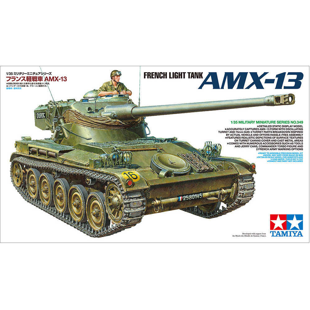 35349 Tamiya 1/35 French light tank AMX-13, 1 figure