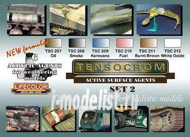 Tsc02 Lifecolor Pigment Set Tensocrom 6 Paints Set 02 Mixtures For Applying Effects Lifecolor